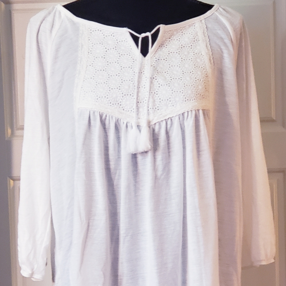 NWOT Sonoma White Pullover Blouse